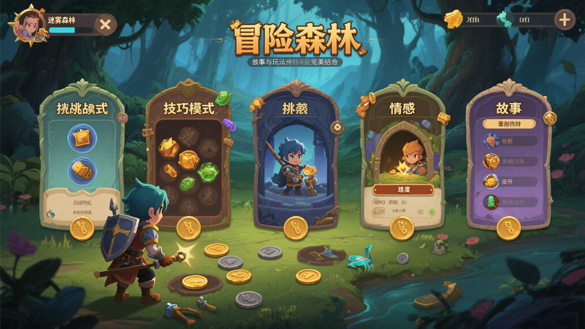 《推币勇者》独立游戏:挑战模式与冒险篇章全新登场 冒险章节:故事与玩法的完美结合
如果说