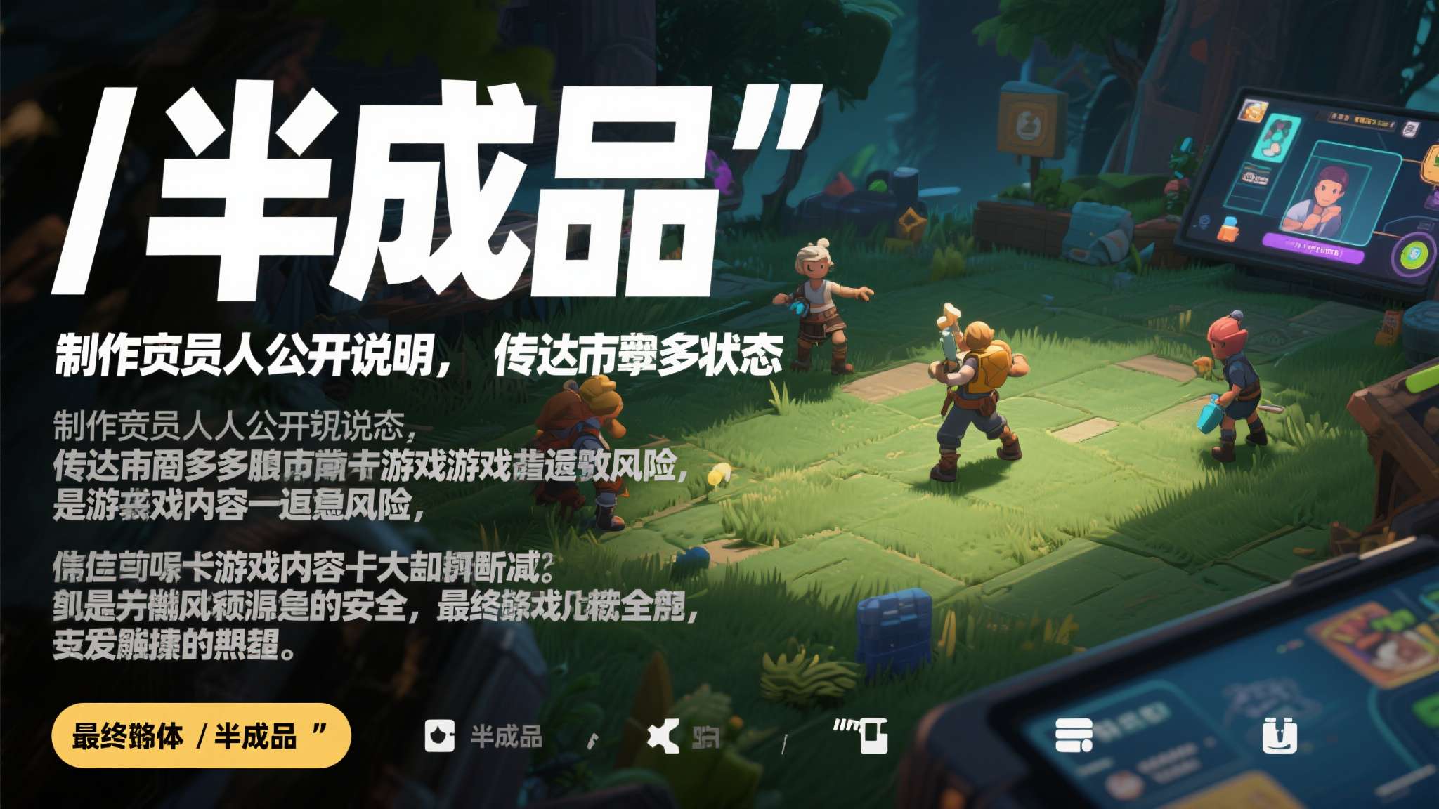 制作人在公开声明中提到，市面上许多游戏为了规避风险，往往在内容上大幅删减，最终呈